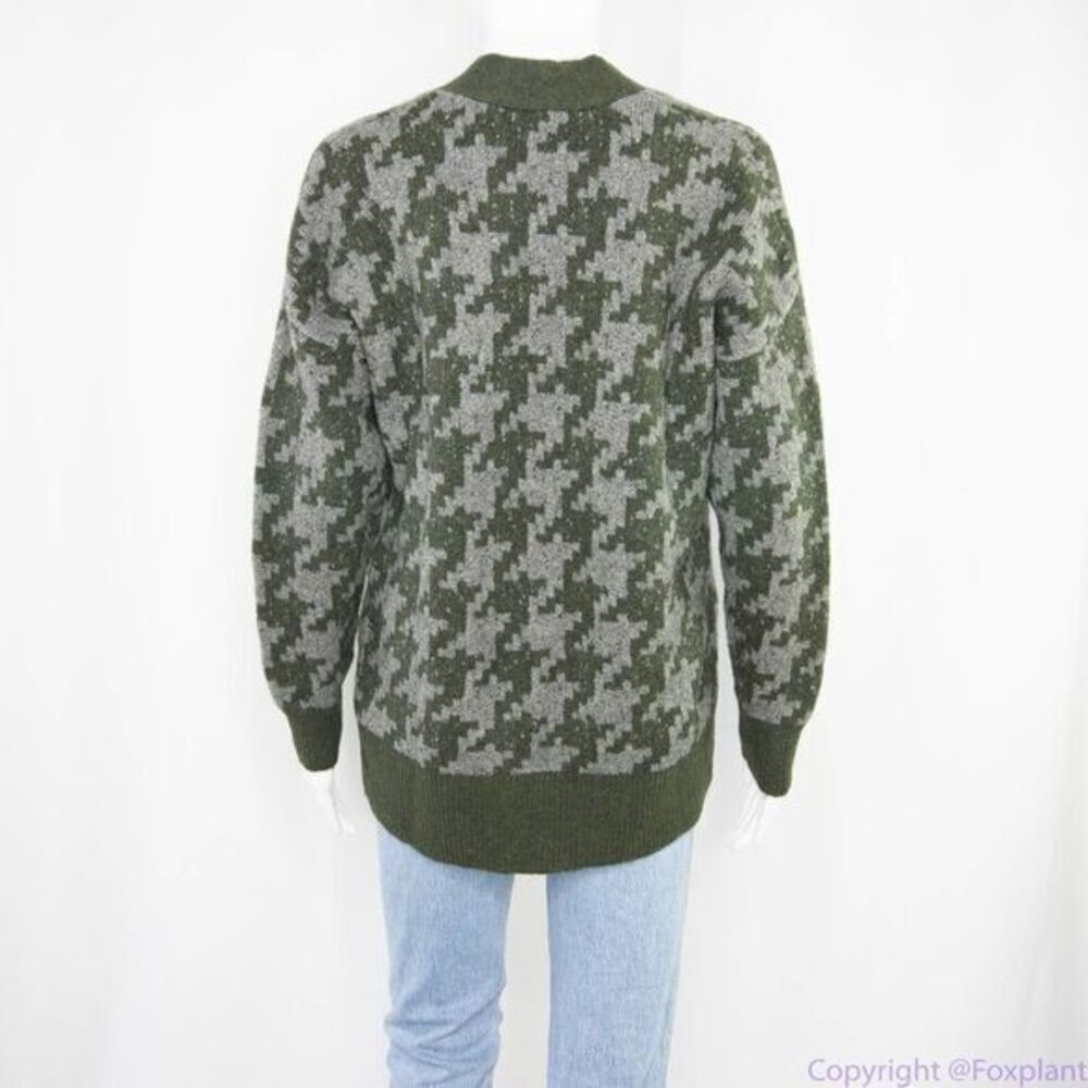 Madewell Allston Double-Button Cardigan Sweater in‎ Houndstooth, size S - Picture 7 of 16